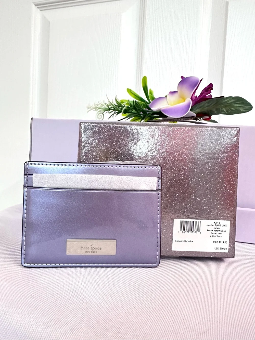 KATE SPADE ~ KS New York Kenzie Iridescent Lavender Card Holder